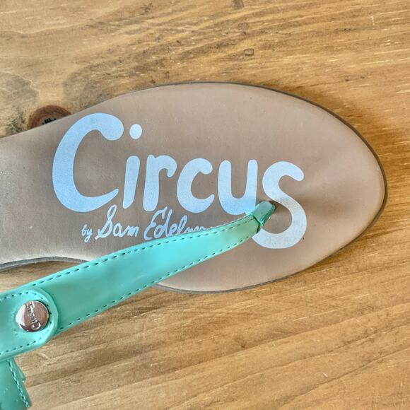 Circus Sam Edelman Womens Sandals Sz 10M Cayden Mint Green T-Strap Buckle Thong - Picture 4 of 9